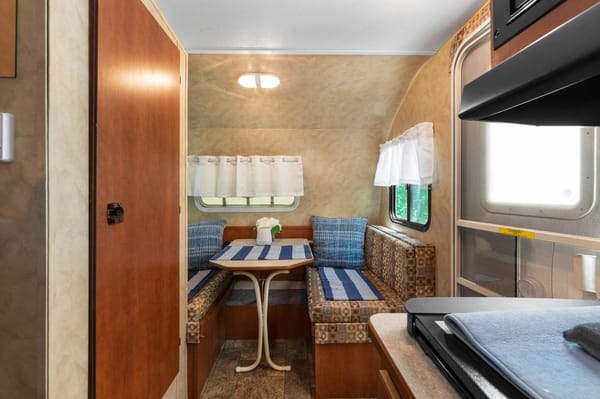 Betty White Retro Camper at Alpine Garden
