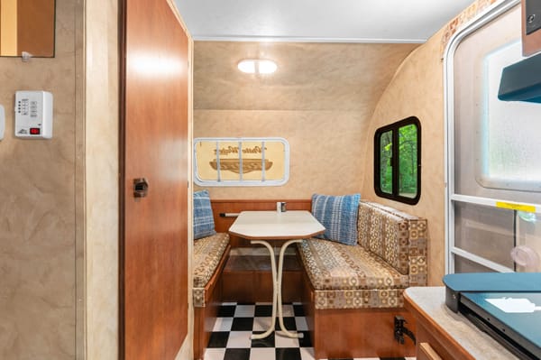 Betty White Retro Camper at Alpine Garden