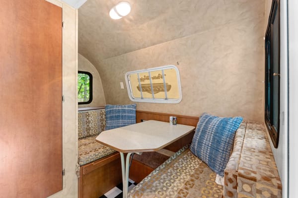 Betty White Retro Camper at Alpine Garden