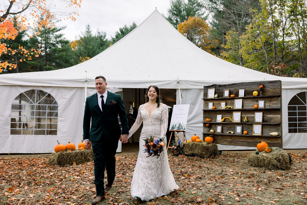 Wedding ceremony details in a mountain meadow setting